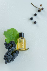 Natural skin care products with grape extracts . Healthy organic remedy, superfood for the skin.