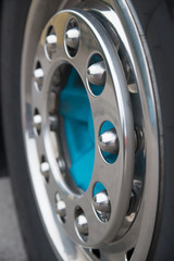 Close up truck wheel