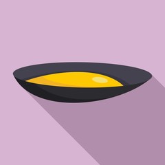 Food mussels icon. Flat illustration of food mussels vector icon for web design