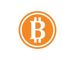bit coin logo icon vector illustration design