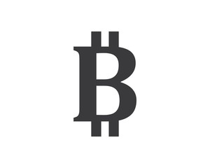 bit coin logo icon vector illustration design