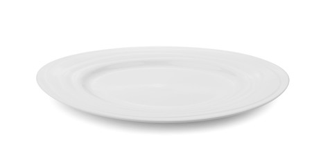 white plate isolated on white background