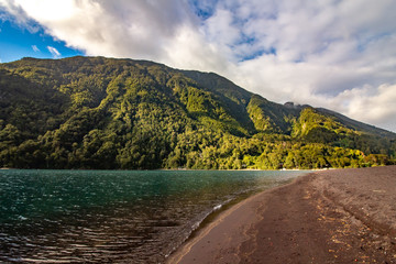 Chilean landscape Ensenada, lake Todos los Santos, National Park