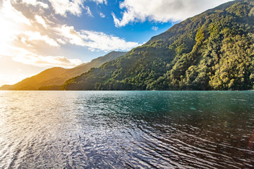 Chilean landscape Ensenada, lake Todos los Santos, National Park