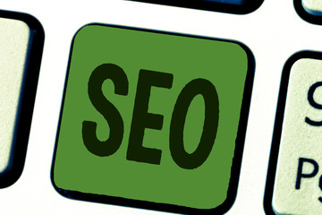 Conceptual hand writing showing Seo. Business photo text Practice of increasing the quantity and quality of traffic to a website.