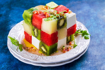Rubik's cube fruit salad