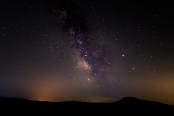 milky way with tree