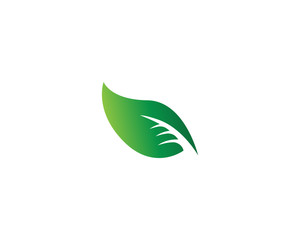 Vector leaves green nature logo template symbol