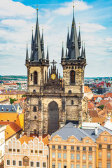 Fototapeta premium The Church of Mother of God before Tyn in Prague, Czech Republic.