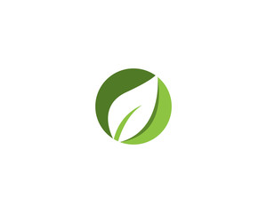 Vector leaves green nature logo template symbol