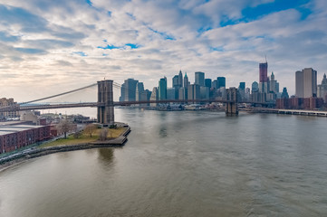 Fototapeta na wymiar Brooklyn Bridge in New York, United States.