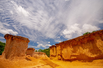 Phae Mueang Phi Forest Park, a beautiful design by nature scouring of rock and stone at Phrae...