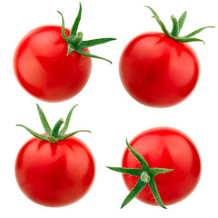 Cherry tomato isolated on white background. Collection