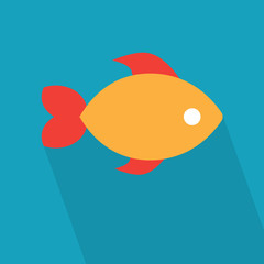 colorful fish icon- vector illustration