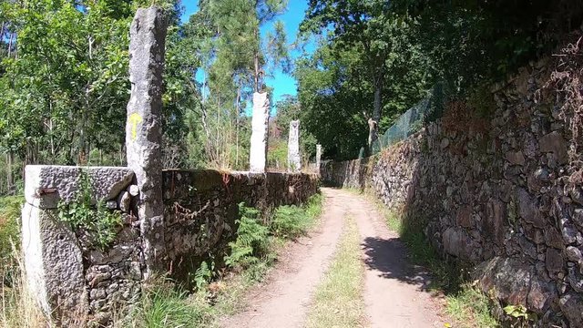 Camino de Santiago through Vila Praia De Ancora. Camino Portugues.