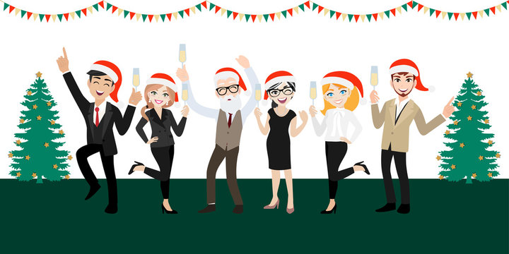 christmas office party background