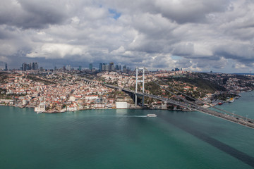 Aerial view of Bosphorus Bridge