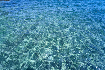 Transparent water of the sea