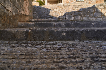 Stone stairway in a medieval city