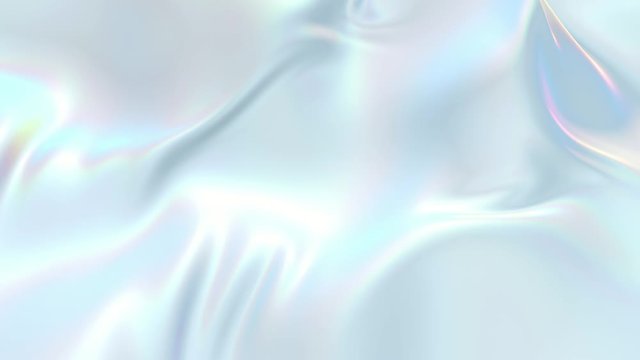 4k 3D animation of wavy surface forms ripples like in fluid surface and the folds like in tissue. White pearly silky fabric forms beautiful folds in the air in slow motion. Animated texture v40