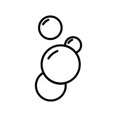 Bubbles soap line icon, logo isolated on white background