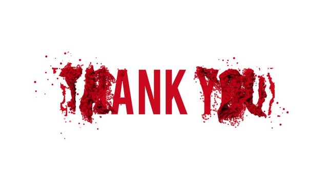 Thank you motion poster, banner text. Available in FullHD video render footage