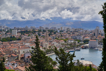 Panoramic  of Split city. Croatia