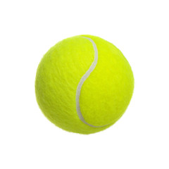 tennis ball isolated on a white background.