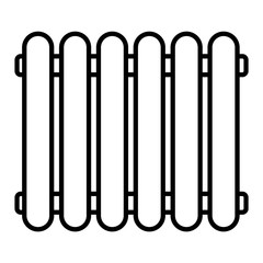 Radiator, heater line icon, logo isolated on white background
