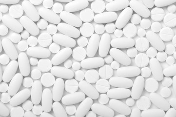  white pills background