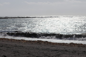 waves on the beach