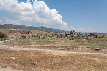 ruins amphitheater in Pamukkale, Turkey