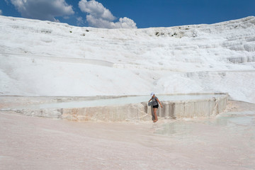 Pamukkale, a natural site in Denizli in southwest Turkey