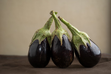 Raw eggplant before cooking