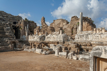 amphitheater in Side, Turkey