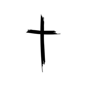 Hand drawn christian cross 