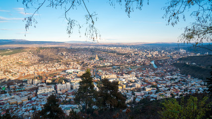 Areal view of Tbilisi City. Beautiful Place to travel. © k_samurkas
