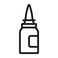 nasal drug - minimal line web icon. simple vector illustration. concept for infographic, website or app.