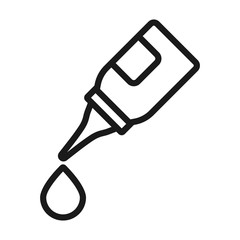 nasal drug - minimal line web icon. simple vector illustration. concept for infographic, website or app.