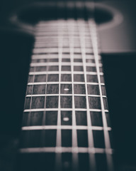 close up of a guitar