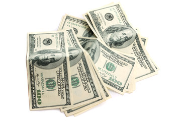 Dollars isolated on white