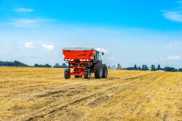 Obraz premium mechanized fertilizer application