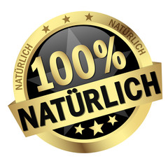Button with Banner 100% natürlich (in german)