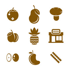 Set of Food Icon logo vector. Concept icon logo food with many variants.