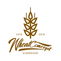 Modern Wheat logo vector template. Concept logo Wheat with many variants.