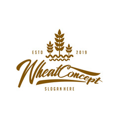 Modern Wheat logo vector template. Concept logo Wheat with many variants.