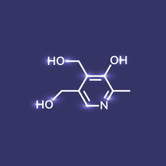 Pyrodoxine or vitamin B6 chemical formula