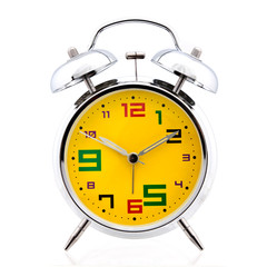 Alarm clock on white background