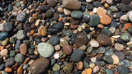 sfondo ciottoli colorati mare cornice