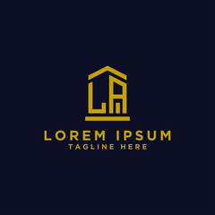 Inspiring company logo design from the initial letters of the LA logo icon. -Vectors